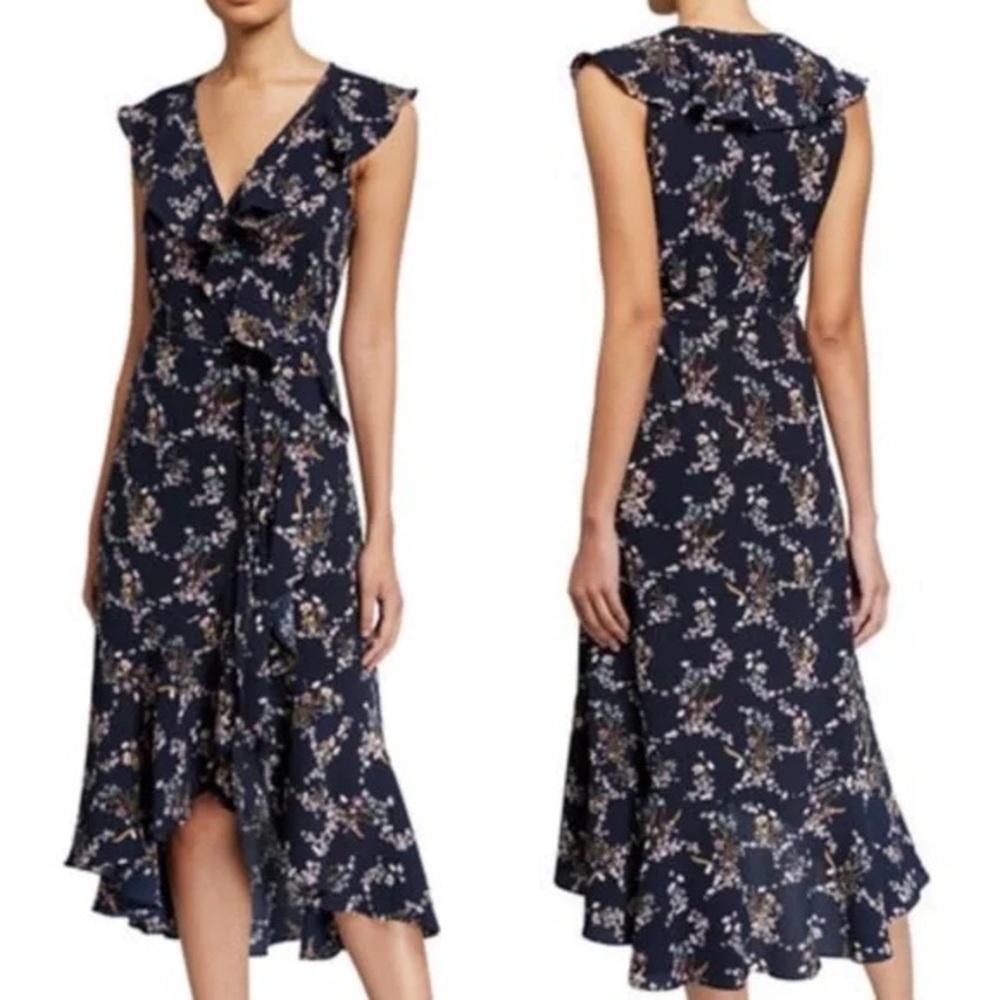 Max Studio Floral Navy Dress